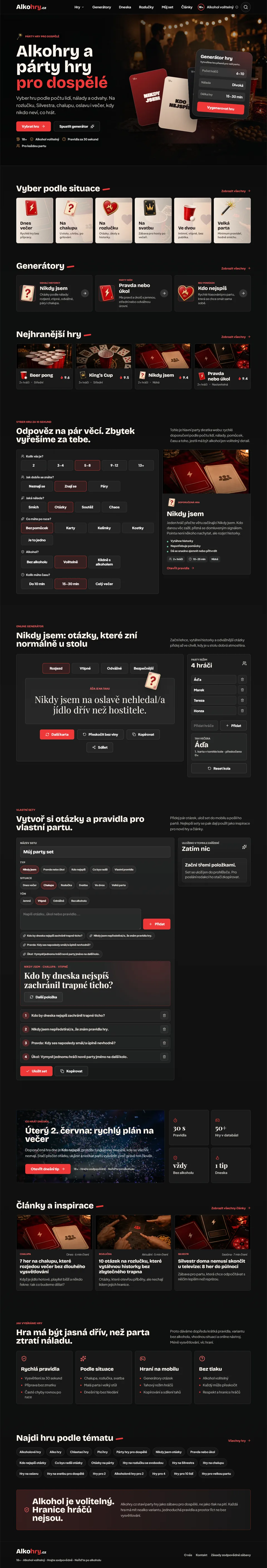 Náhled projektu Alkohry.cz