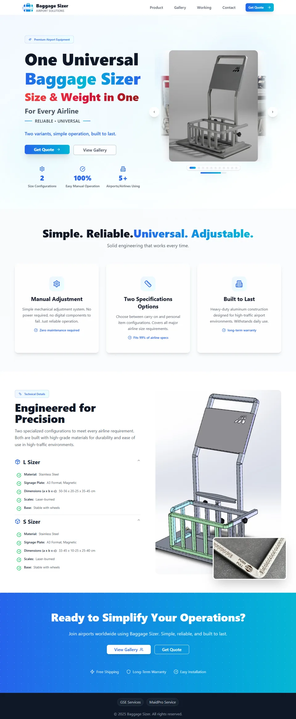 Náhled projektu Baggage Sizer