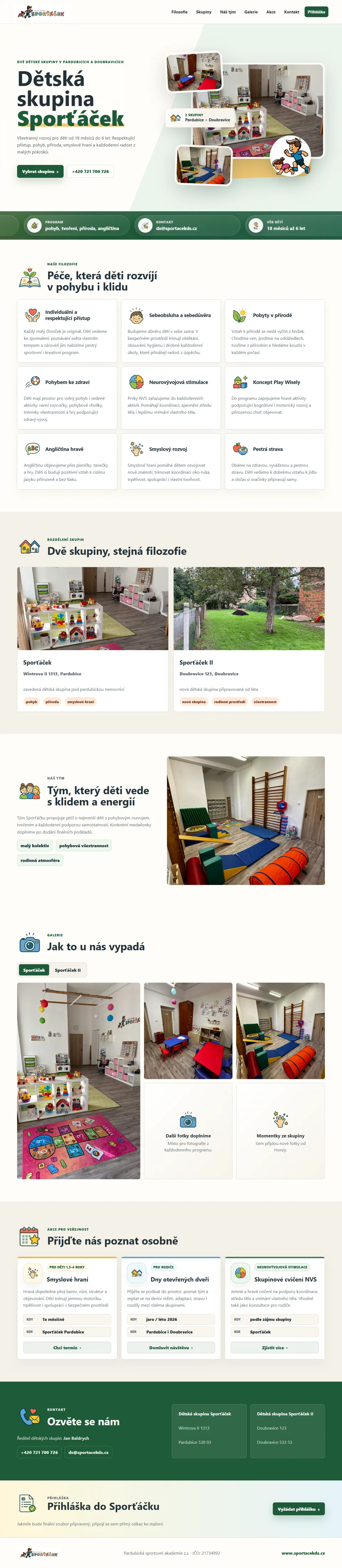 Náhled projektu Sporťáček